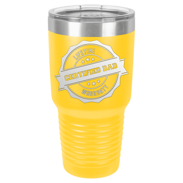 Lifetime Certified Dad Warranty 30oz Ringneck Tumbler